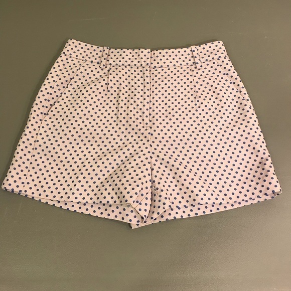 J. Crew Jacquard Polka Dot Pleated front pocket shorts size 00 - Picture 1 of 11